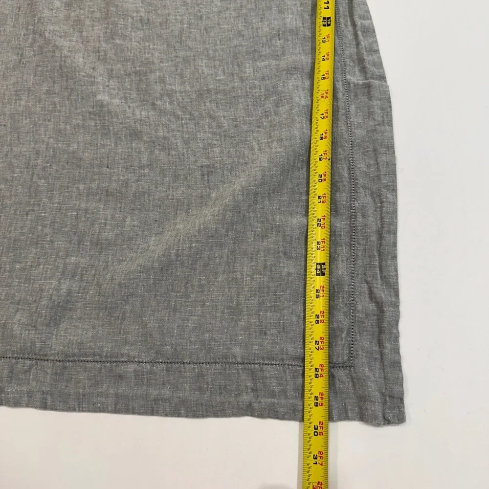 Pottery‎ Barn Belgian Flax Linen Standard Pillow Sham Grey Hemstitch | Farmhouse